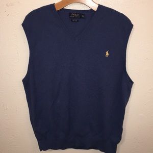 Polo. Ralph Lauren Cotton V-Neck Sweater Vest